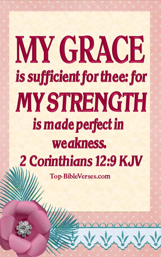 2 Corinthians 12:9 My grace is sufficient for thee Bible Verse Wallpaper.