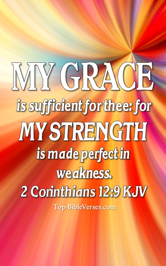 2 Corinthians 12:9 My grace is sufficient for thee Bible Verse Wallpaper.