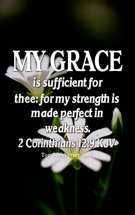 2 Corinthians 12:9 My grace is sufficient for thee Bible Verse Wallpaper.