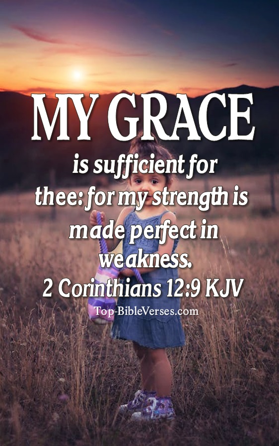 2 Corinthians 12:9 My grace is sufficient for thee Bible Verse Wallpaper.