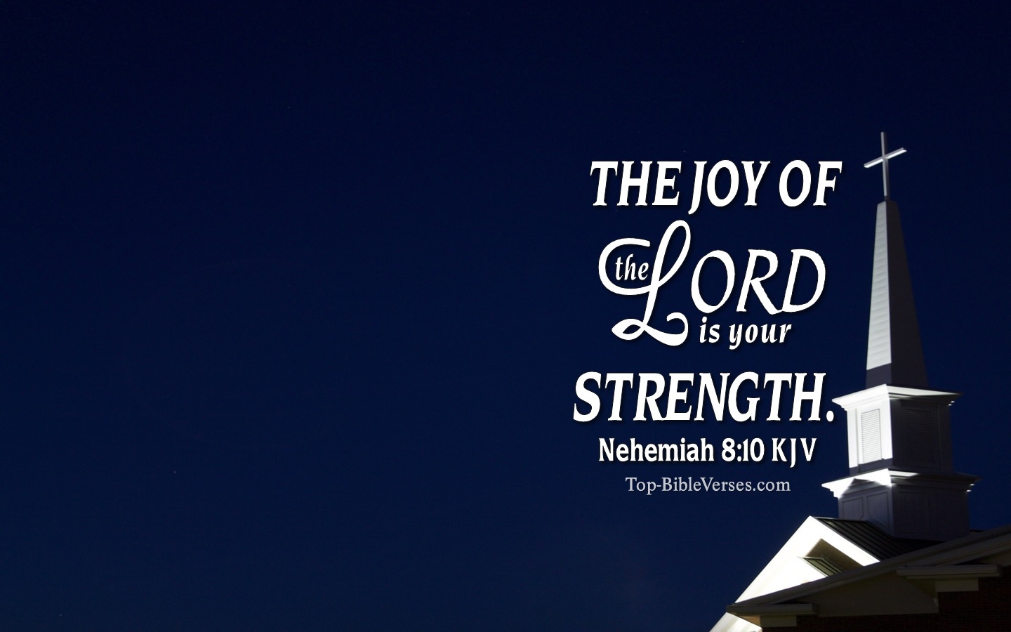 Nehemiah 8:10 KJV Christian Bible Verse Desktop Wallpaper. Top-BibleVerses.com