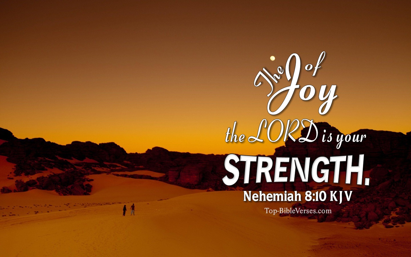 Nehemiah 8:10 KJV Christian Bible Verse Desktop Wallpaper. Top-BibleVerses.com