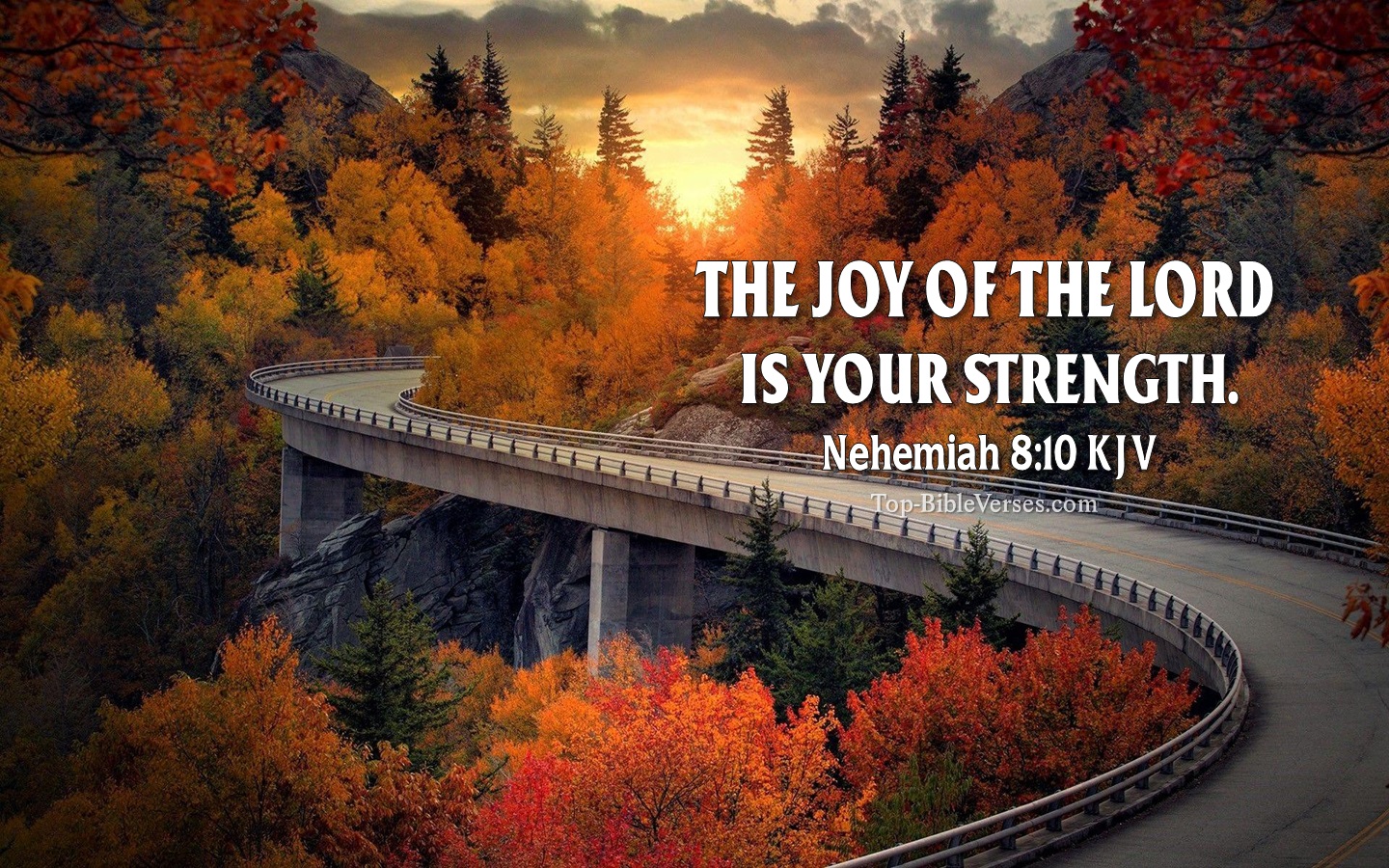 Nehemiah 8:10 KJV Christian Bible Verse Desktop Wallpaper. Top-BibleVerses.com