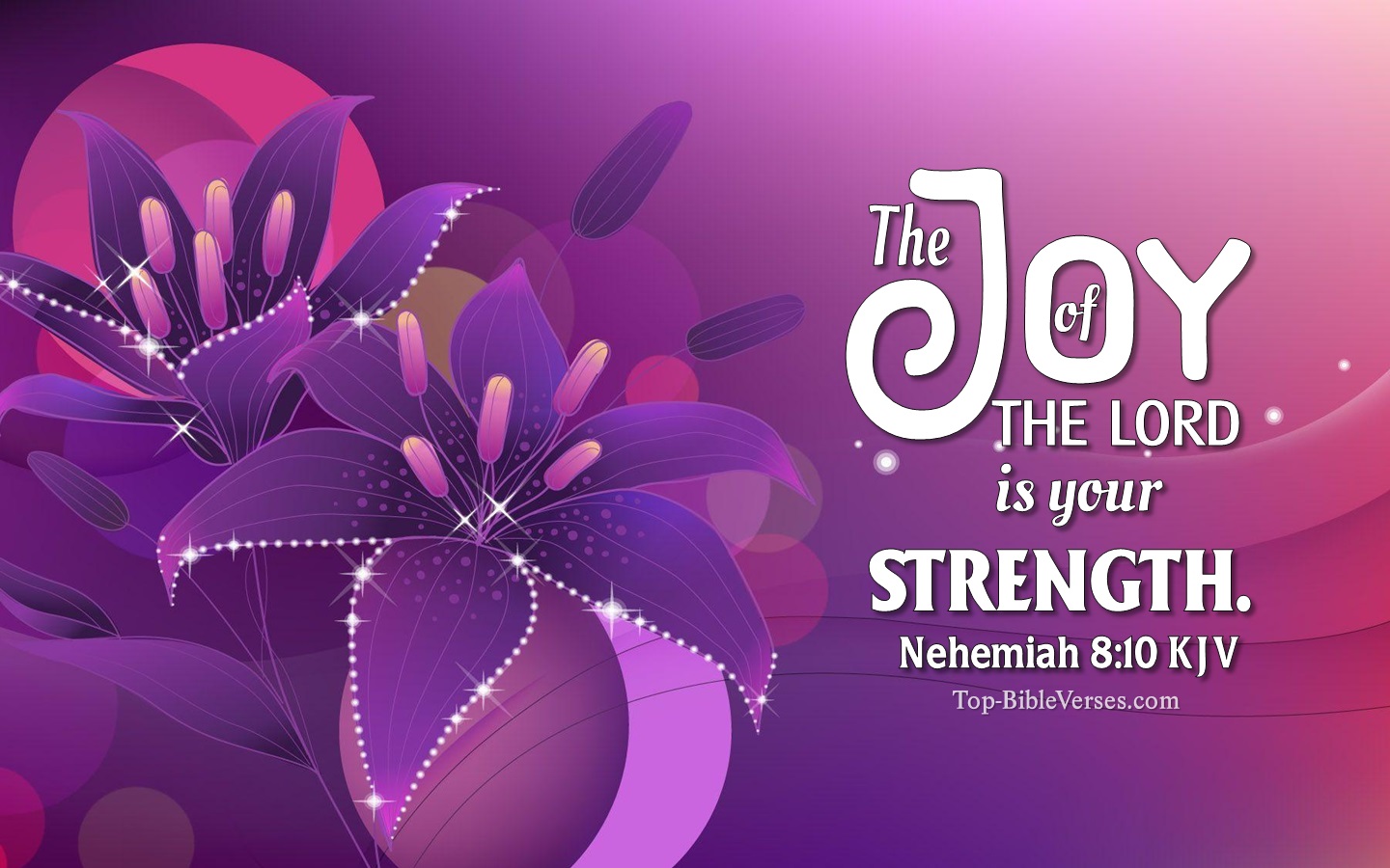 Nehemiah 8:10 KJV Christian Bible Verse Desktop Wallpaper. Top-BibleVerses.com