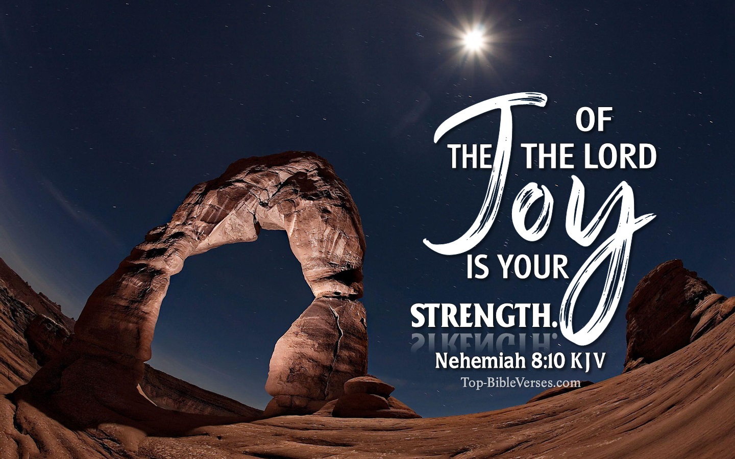 Nehemiah 8:10 KJV Christian Bible Verse Desktop Wallpaper. Top-BibleVerses.com