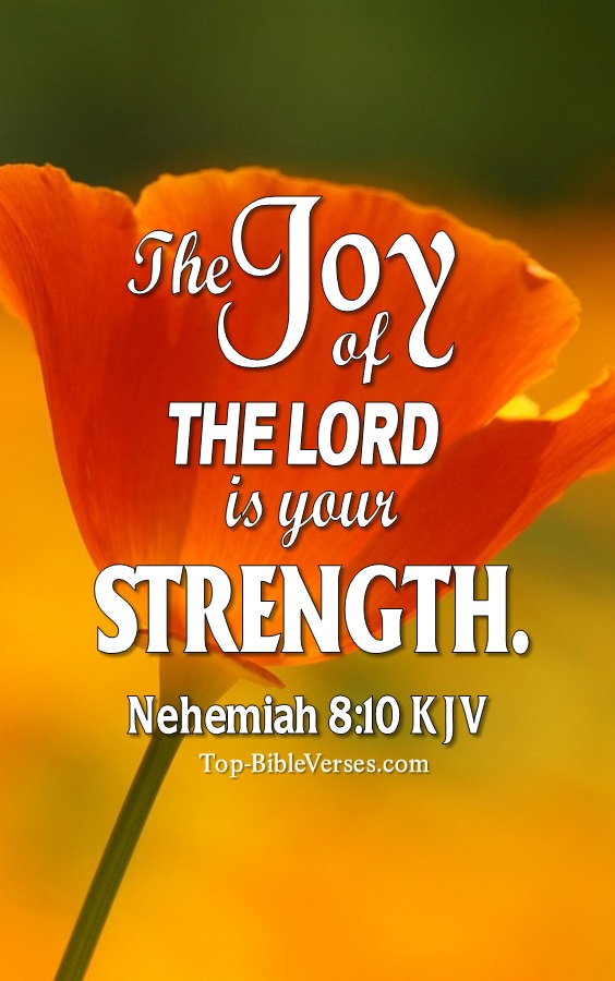 Nehemiah 8:10 KJV Christian Bible Verse Mobile Wallpaper. Top-BibleVerses.com