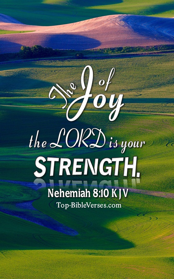 Nehemiah 8:10 KJV Christian Bible Verse Mobile Wallpaper. Top-BibleVerses.com