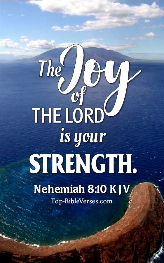 Nehemiah 8:10 KJV Christian Bible Verse Mobile Wallpaper. Top-BibleVerses.com