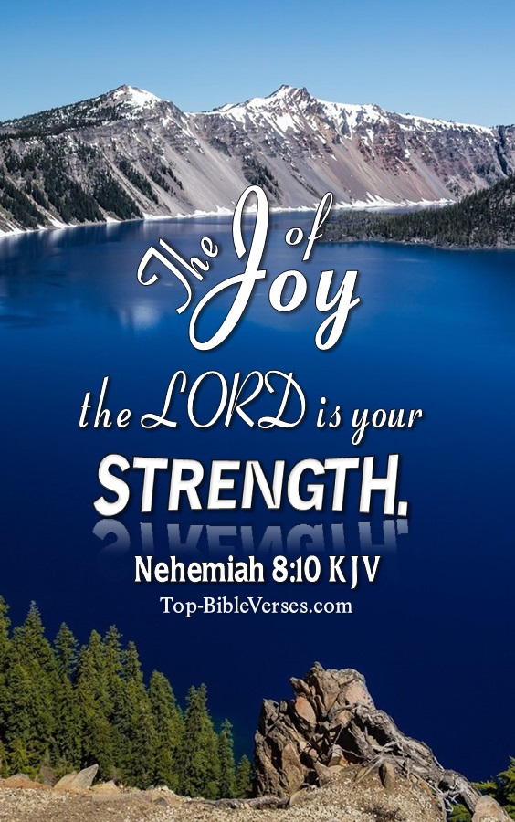 Nehemiah 8:10 KJV Christian Bible Verse Mobile Wallpaper. Top-BibleVerses.com