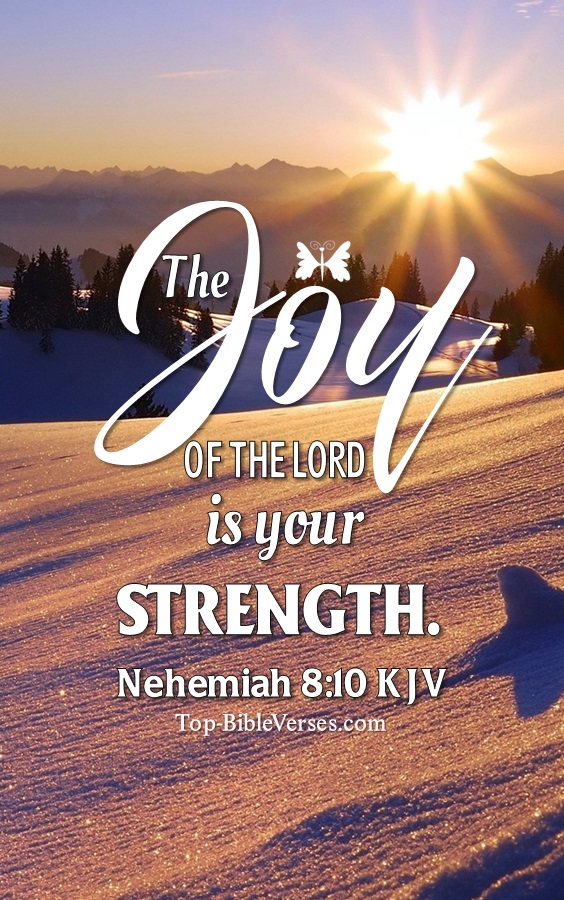 Nehemiah 8:10 KJV Christian Bible Verse Mobile Wallpaper. Top-BibleVerses.com