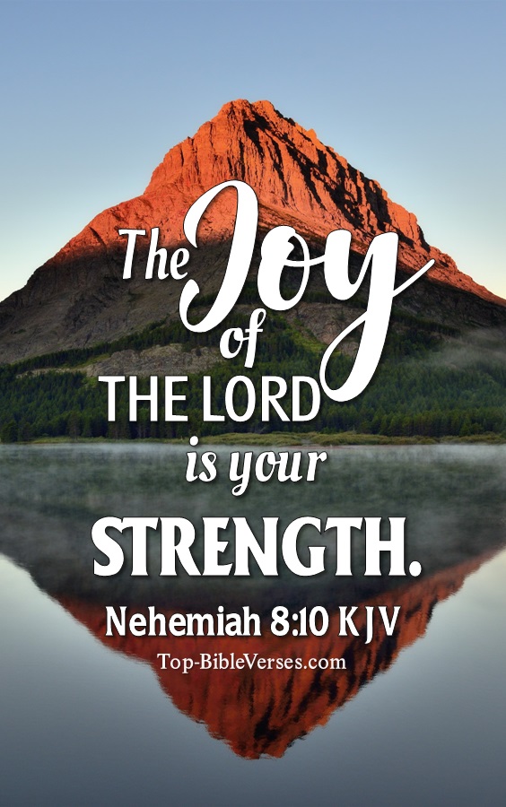 Nehemiah 8:10 KJV Christian Bible Verse Mobile Wallpaper. Top-BibleVerses.com