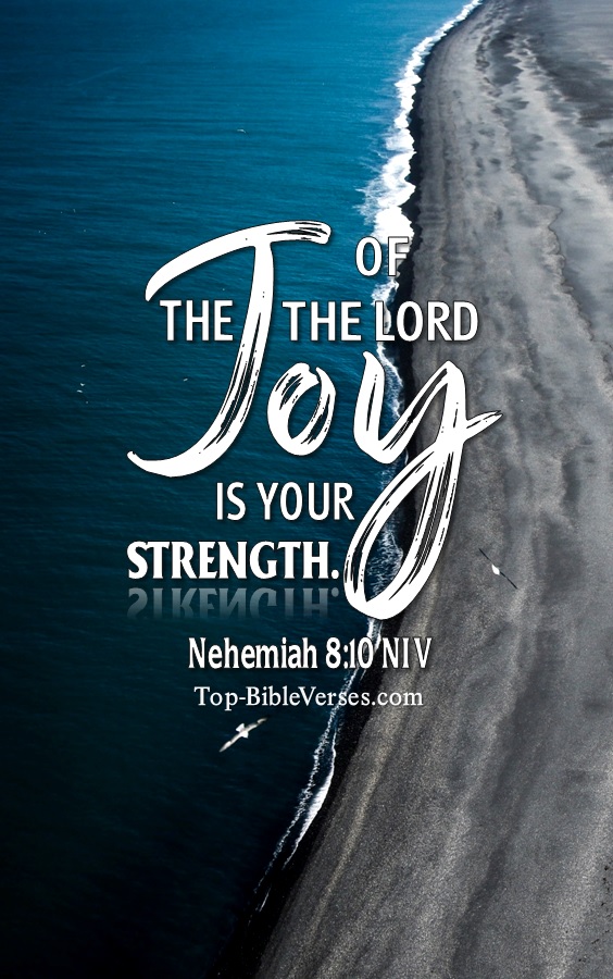 Nehemiah 8:10 NIV Christian Bible Verse Mobile Wallpaper. Top-BibleVerses.com