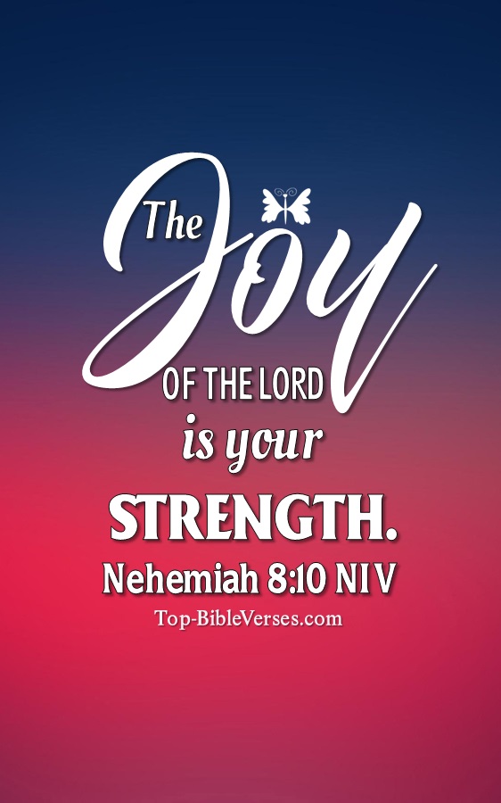 Nehemiah 8:10 NIV Christian Bible Verse Mobile Wallpaper. Top-BibleVerses.com