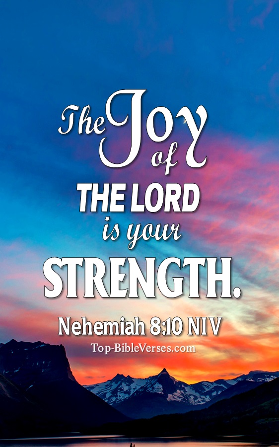 Nehemiah 8:10 NIV Christian Bible Verse Mobile Wallpaper. Top-BibleVerses.com