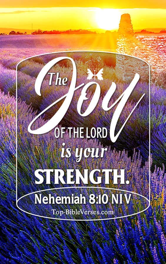 Nehemiah 8:10 NIV Christian Bible Verse Mobile Wallpaper. Top-BibleVerses.com