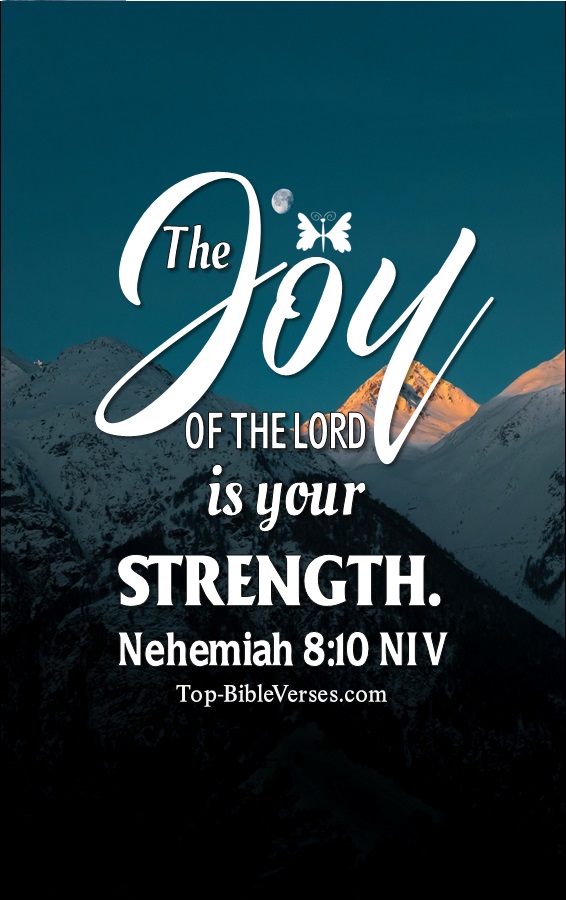 Nehemiah 8:10 NIV Christian Bible Verse Mobile Wallpaper. Top-BibleVerses.com