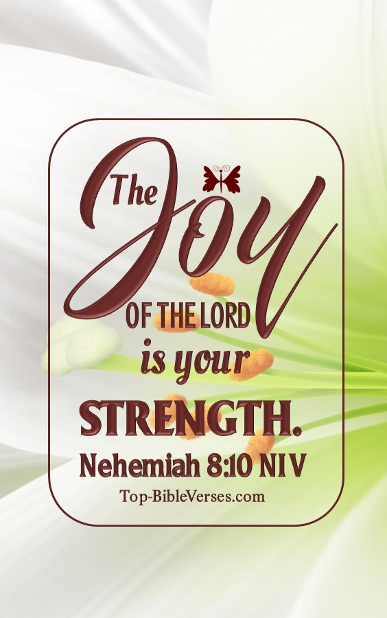 Nehemiah 8:10 NIV Christian Bible Verse Mobile Wallpaper. Top-BibleVerses.com