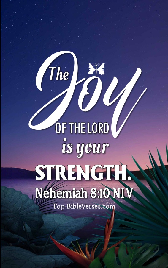 Nehemiah 8:10 NIV Christian Bible Verse Mobile Wallpaper. Top-BibleVerses.com