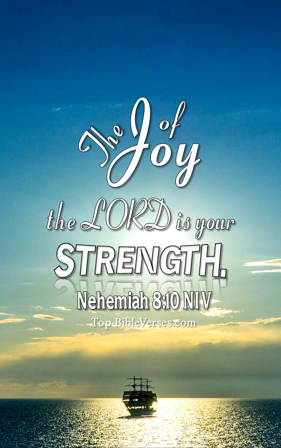 Nehemiah 8:10 NIV Christian Bible Verse Mobile Wallpaper. Top-BibleVerses.com