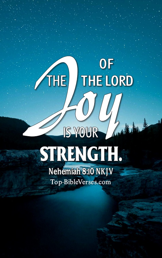 Nehemiah 8:10 NKJV Christian Bible Verse Mobile Wallpaper. Top-BibleVerses.com