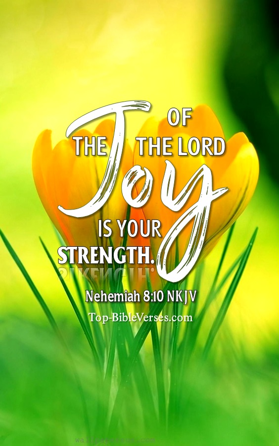 Nehemiah 8:10 NKJV Christian Bible Verse Mobile Wallpaper. Top-BibleVerses.com