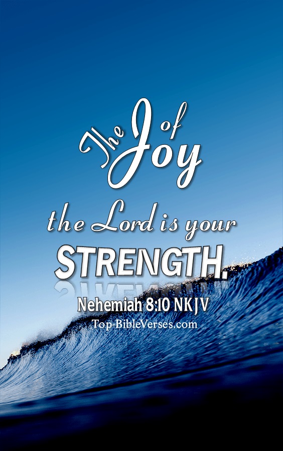 Nehemiah 8:10 NKJV Christian Bible Verse Mobile Wallpaper. Top-BibleVerses.com