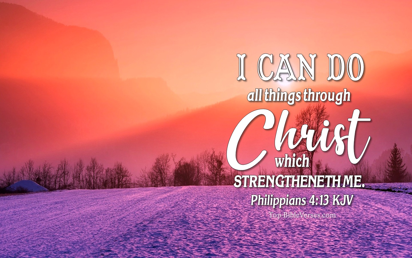 Philippians 4:13 KJV Christian Bible Verse Desktop Wallpaper. Top-BibleVerses.com