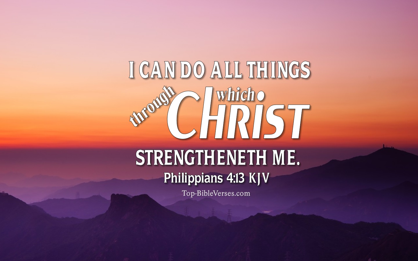 Philippians 4:13 KJV Christian Bible Verse Desktop Wallpaper. Top-BibleVerses.com