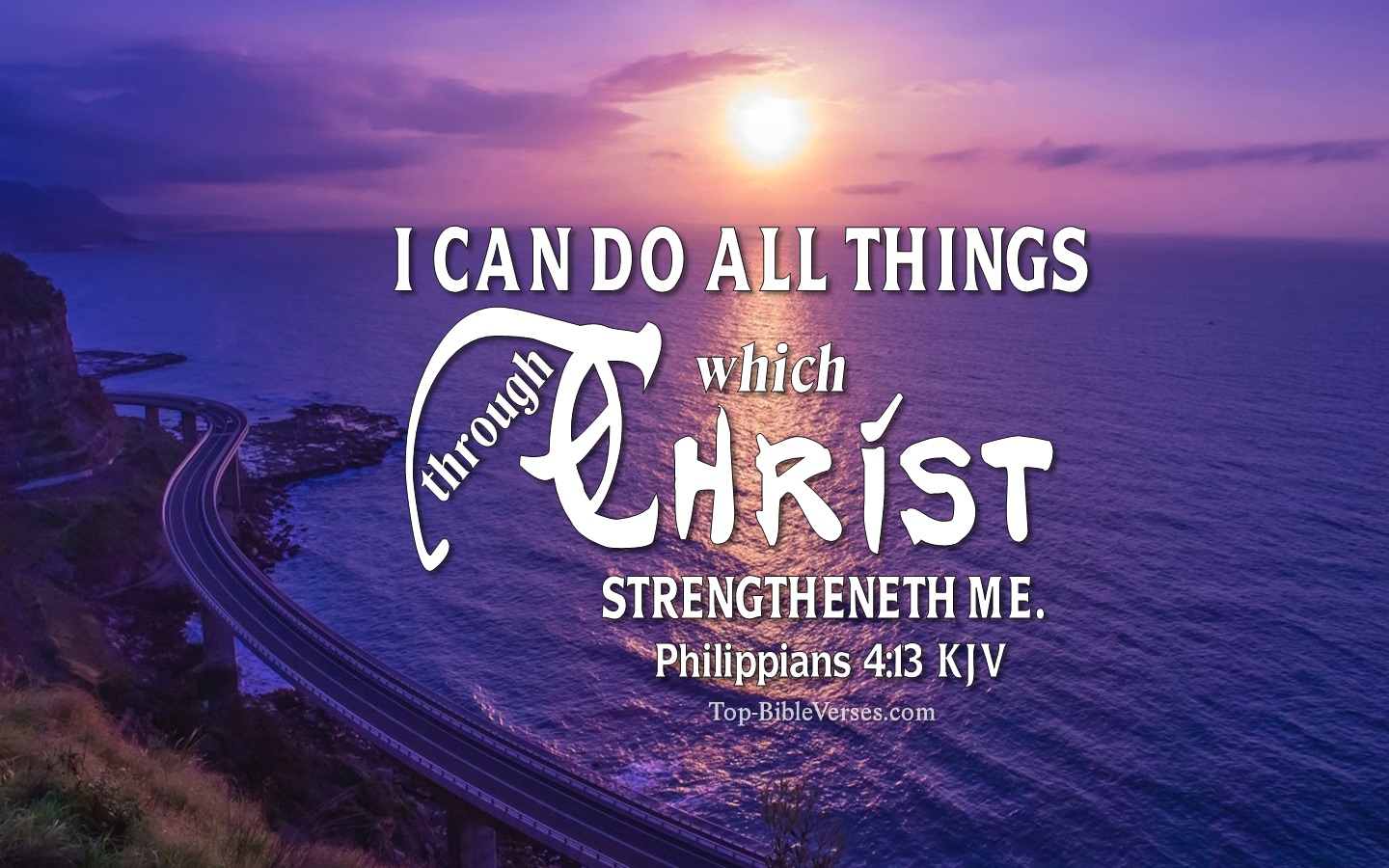 Philippians 4:13 KJV Christian Bible Verse Desktop Wallpaper. Top-BibleVerses.com