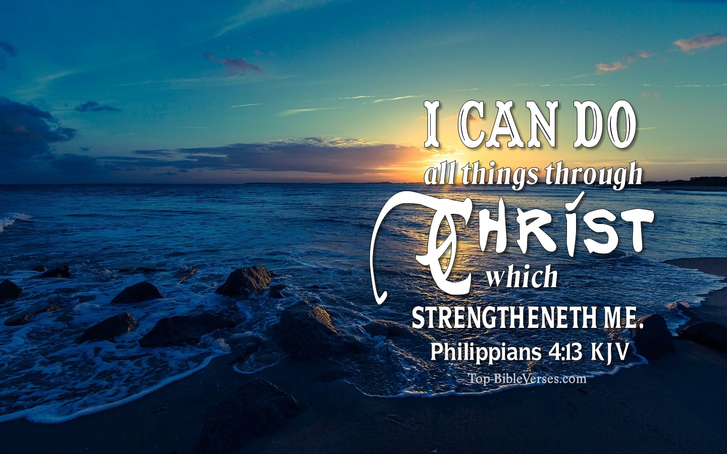 Philippians 4:13 KJV Christian Bible Verse Desktop Wallpaper. Top-BibleVerses.com