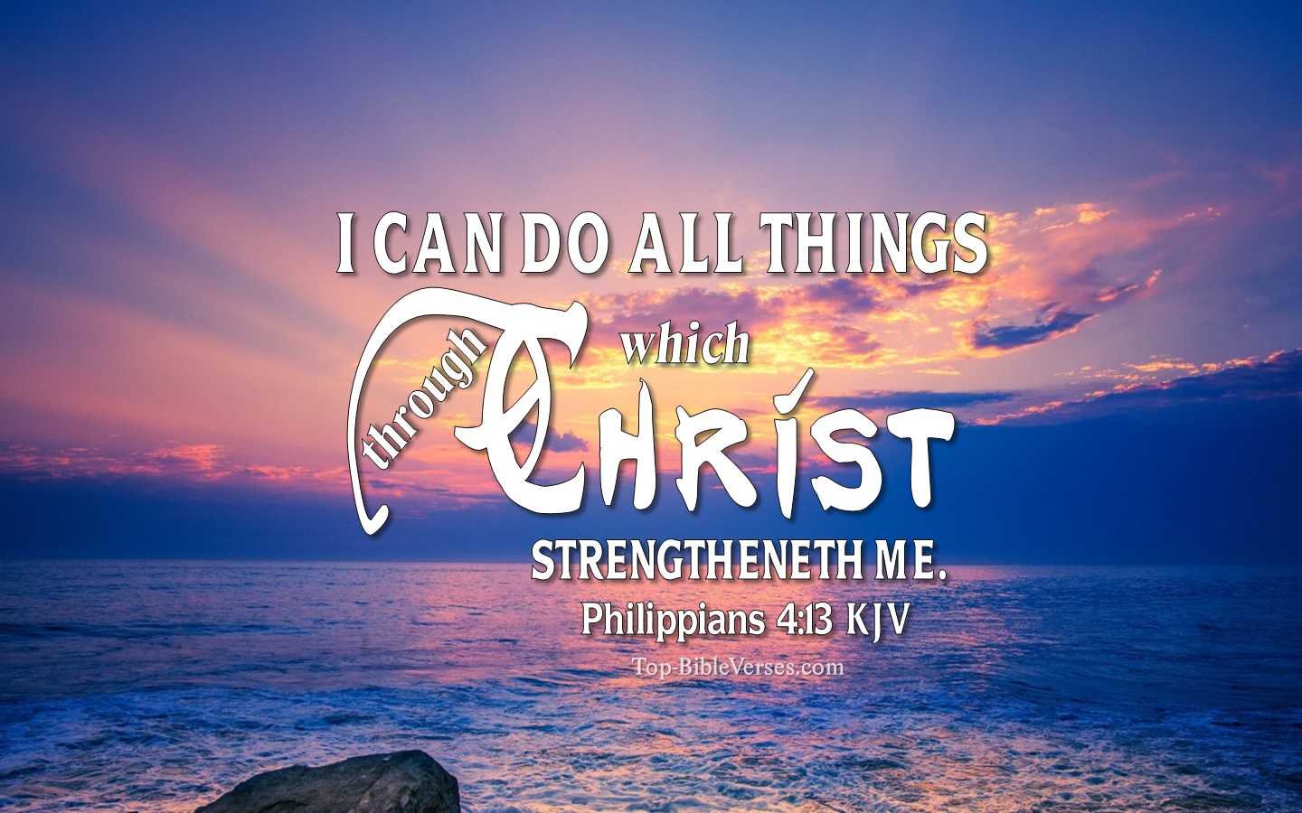 Philippians 4:13 KJV Christian Bible Verse Desktop Wallpaper. Top-BibleVerses.com