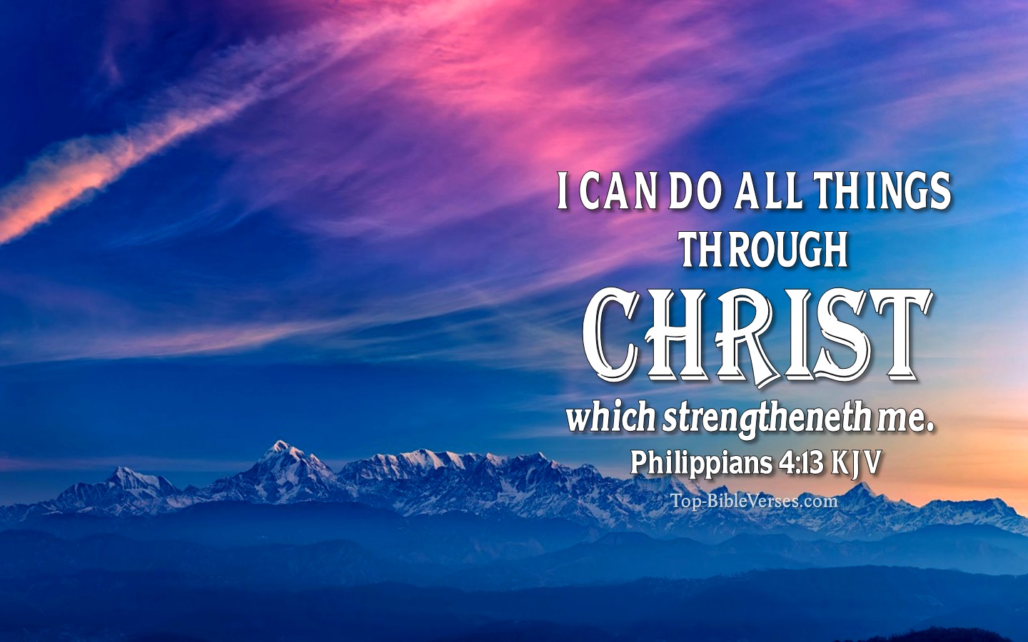 Philippians 4:13 KJV Christian Bible Verse Desktop Wallpaper. Top-BibleVerses.com