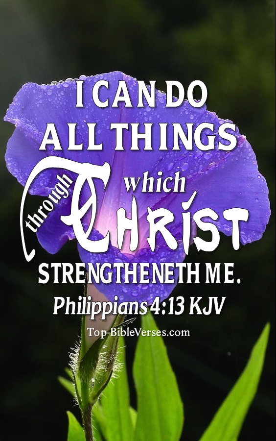 Philippians 4:13 KJV Christian Bible Verse Mobile Wallpaper. Top-BibleVerses.com