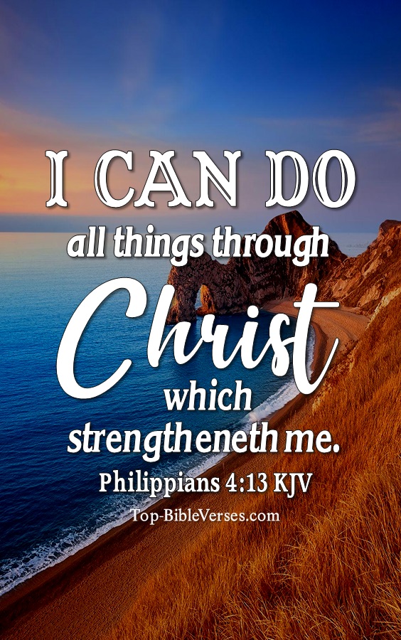 Philippians 4:13 KJV Christian Bible Verse Mobile Wallpaper. Top-BibleVerses.com
