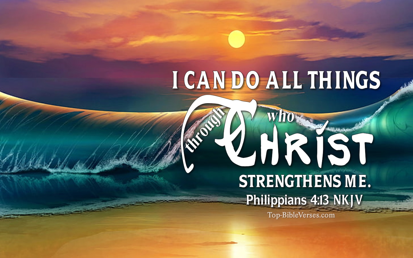 Philippians 4:13 NKJV Christian Bible Verse Desktop Wallpaper. Top-BibleVerses.com
