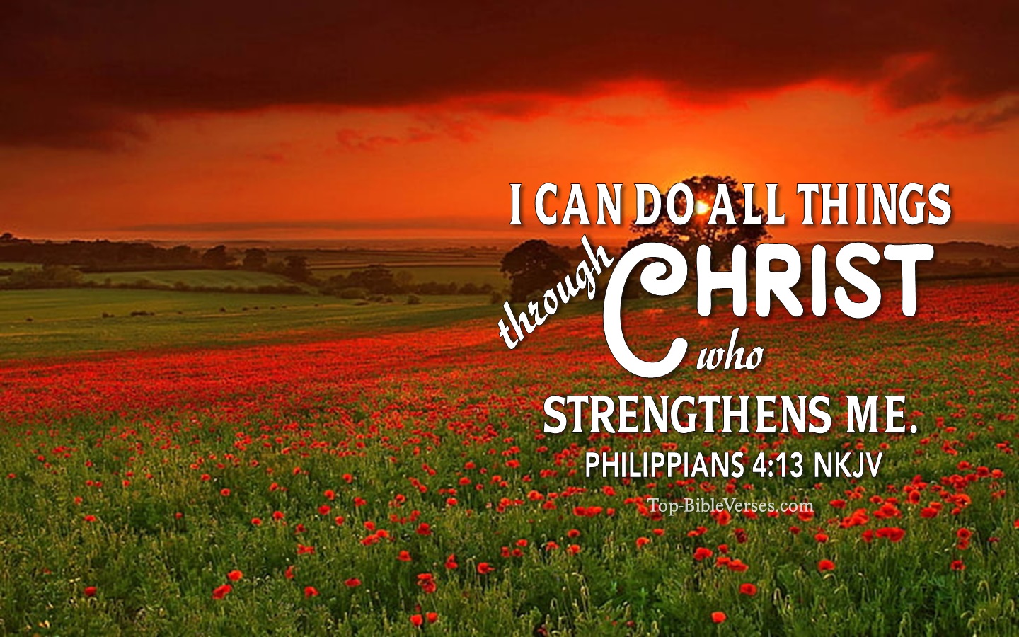 Philippians 4:13 NKJV Bible Verse Desktop Wallpaper | Backgrounds