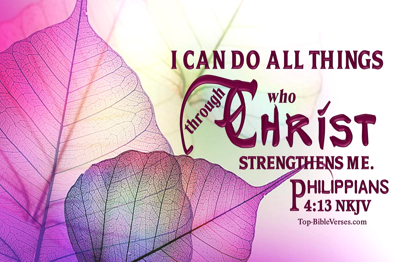 Philippians 4:13 NKJV Christian Bible Verse Desktop Wallpaper. Top-BibleVerses.com