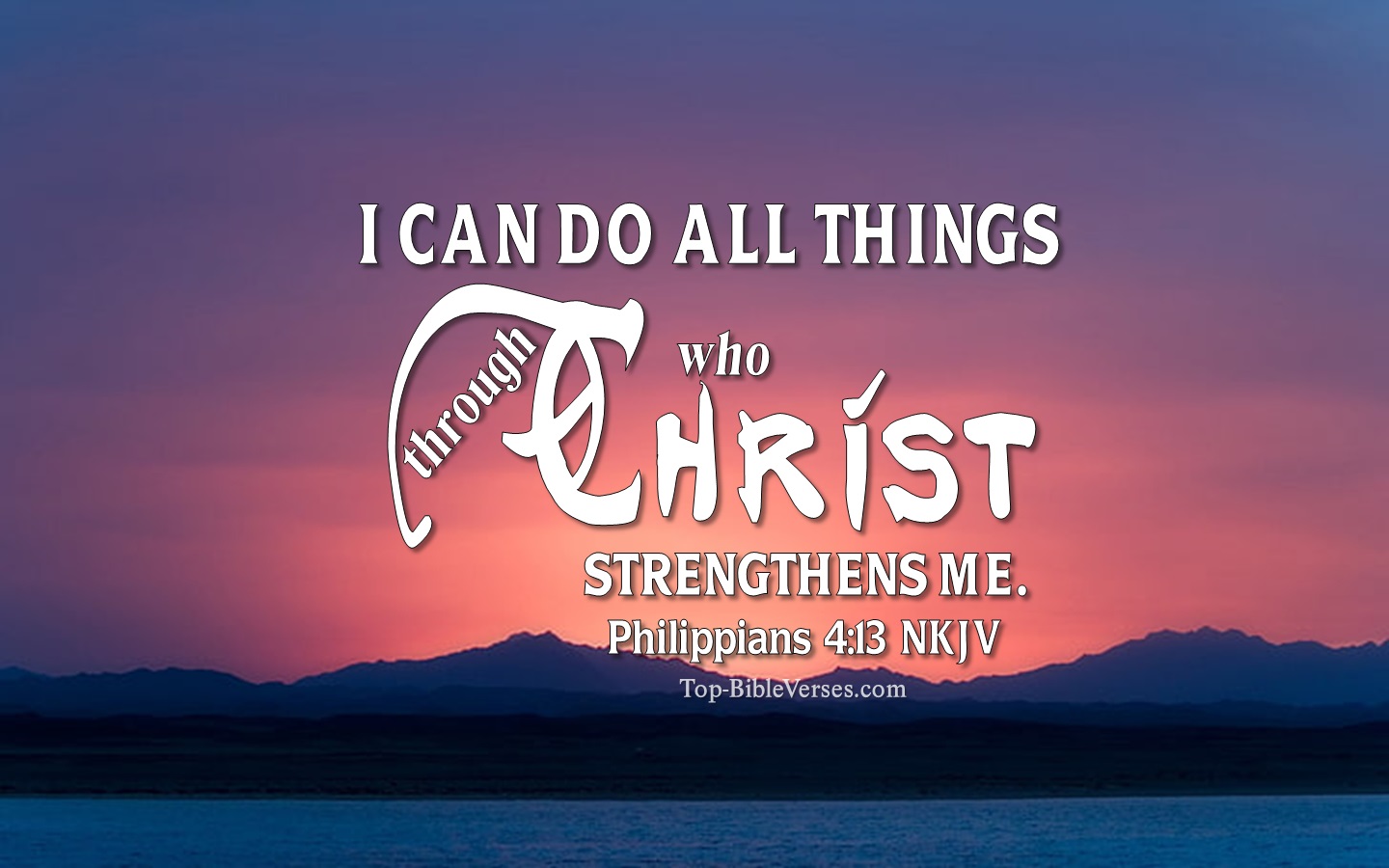 Philippians 4:13 NKJV Christian Bible Verse Desktop Wallpaper. Top-BibleVerses.com