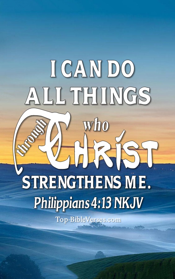 Philippians 4:13 NKJV Christian Bible Verse Mobile Wallpaper. Top-BibleVerses.com