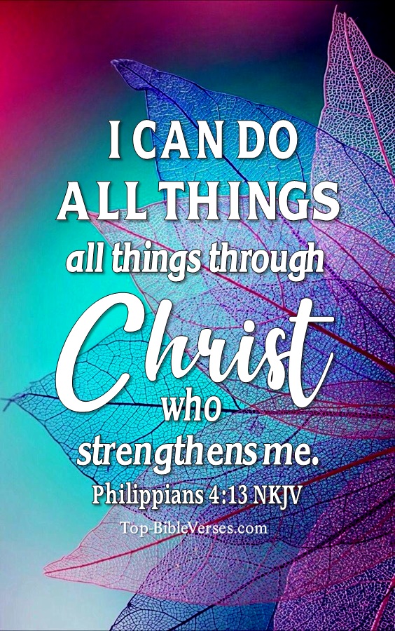 Philippians 4:13 NKJV Christian Bible Verse Mobile Wallpaper. Top-BibleVerses.com