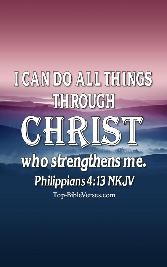 Philippians 4:13 NKJV Christian Bible Verse Mobile Wallpaper. Top-BibleVerses.com