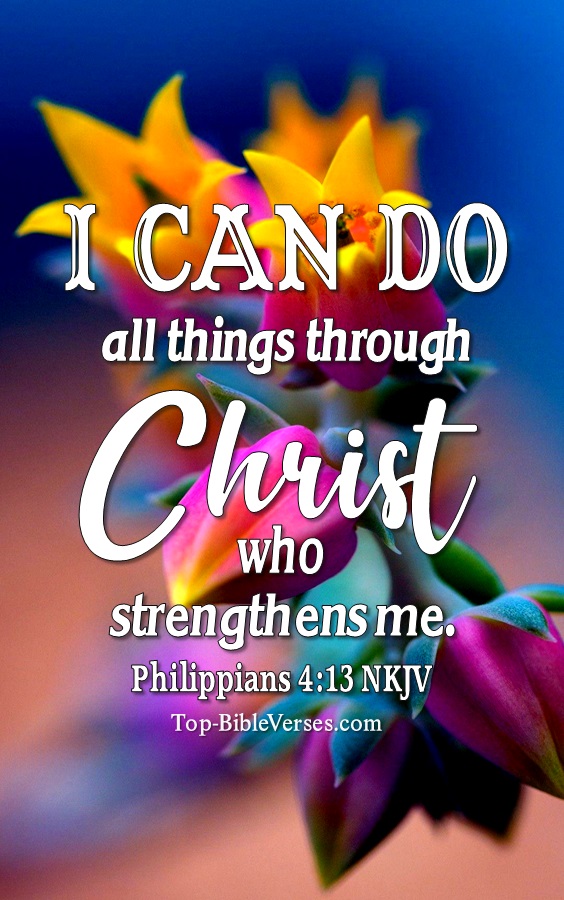 Philippians 4:13 NKJV Christian Bible Verse Mobile Wallpaper. Top-BibleVerses.com