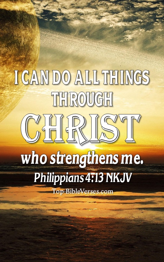 Philippians 4:13 NKJV Christian Bible Verse Mobile Wallpaper. Top-BibleVerses.com