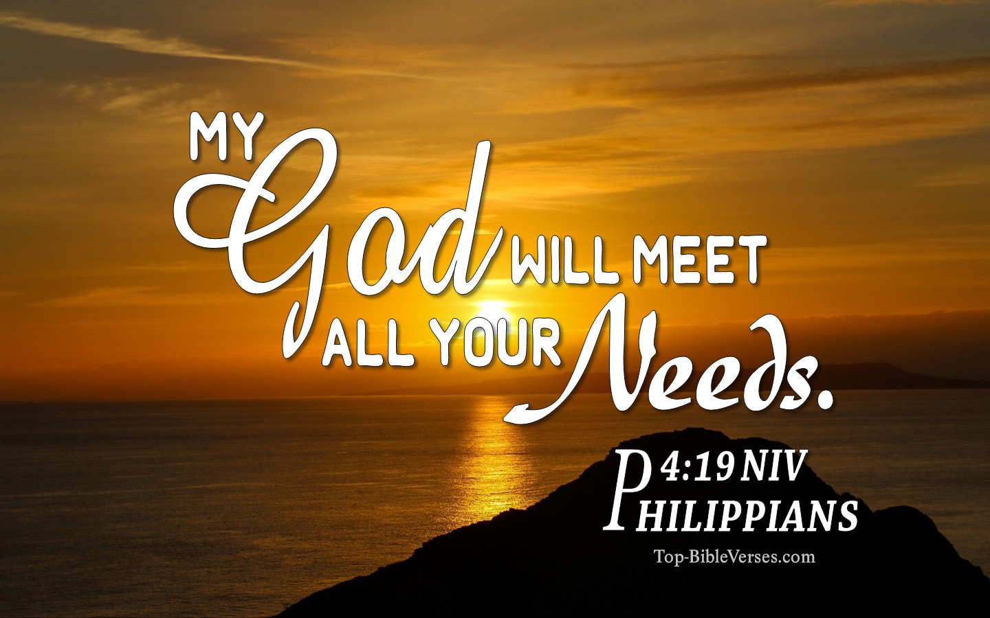 Philippians 4:19 NIV Inspirational Bible Verse Images. Top-BibleVerses.com