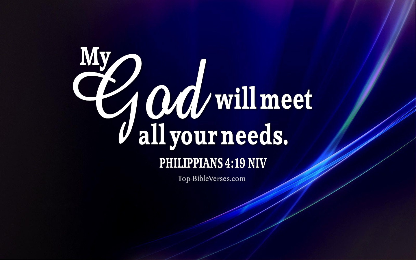 Philippians 4:19 NIV Inspirational Bible Verse Images. Top-BibleVerses.com