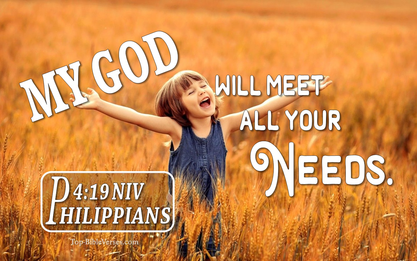 Philippians 4:19 NIV Inspirational Bible Verse Images. Top-BibleVerses.com