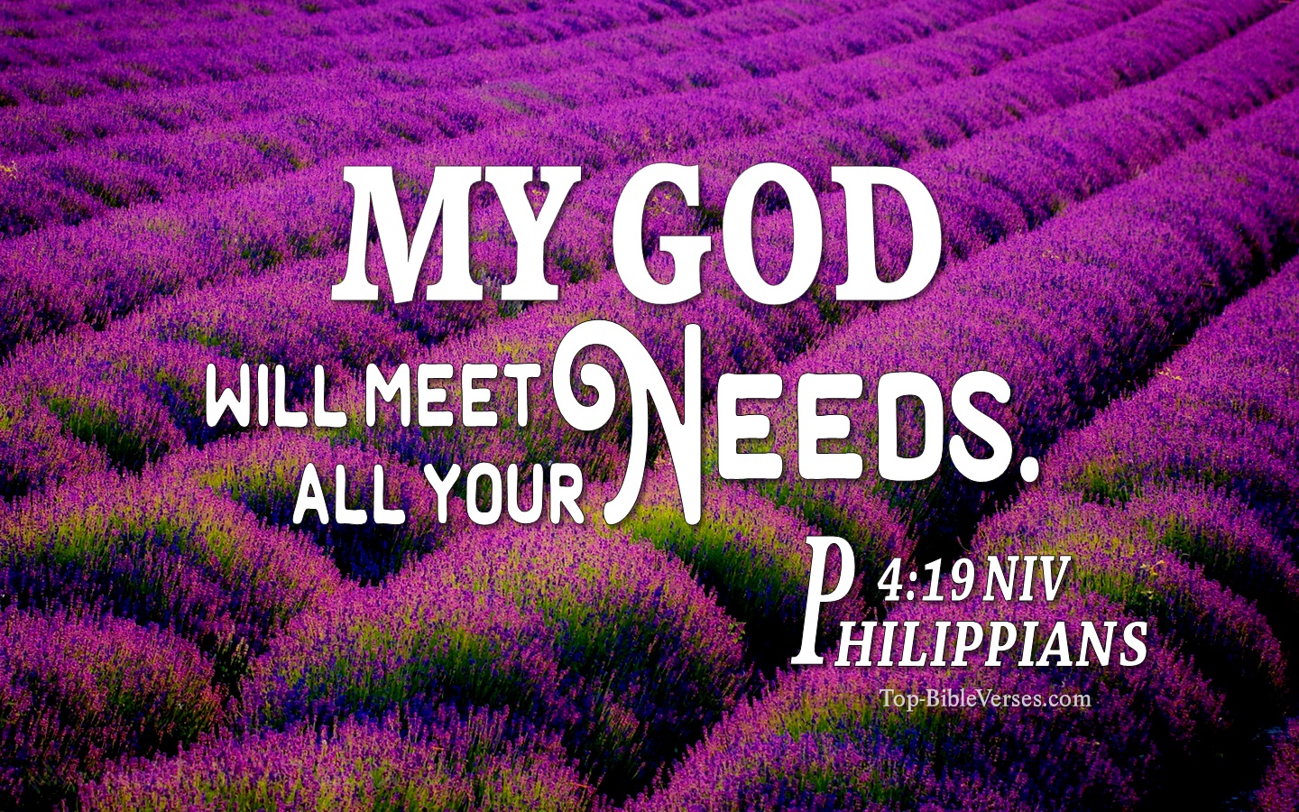 Philippians 4:19 NIV Inspirational Bible Verse Images. Top-BibleVerses.com