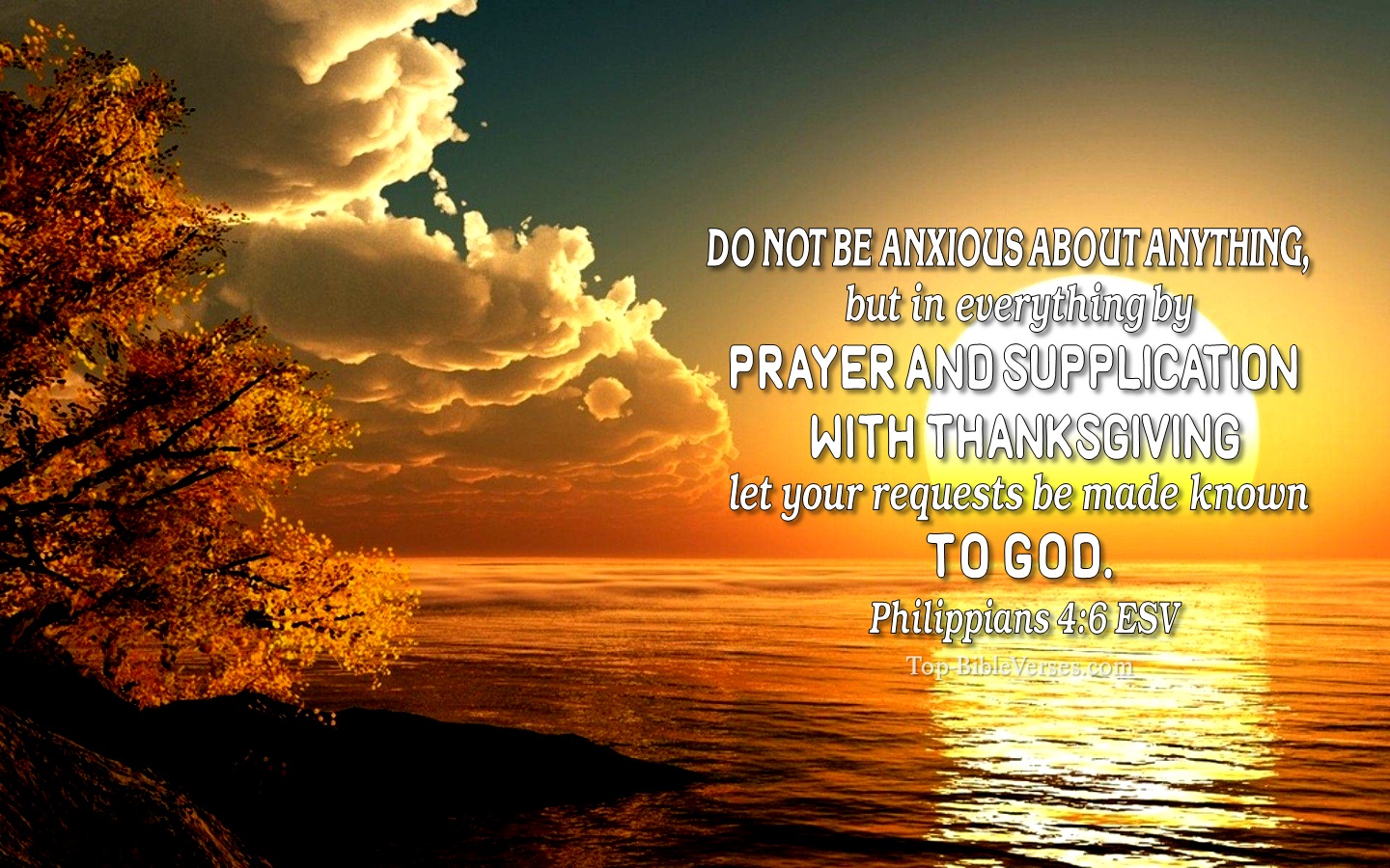 Philippians 4:6 ESV Christian Bible Verse Desktop Wallpaper. Top-BibleVerses.com
