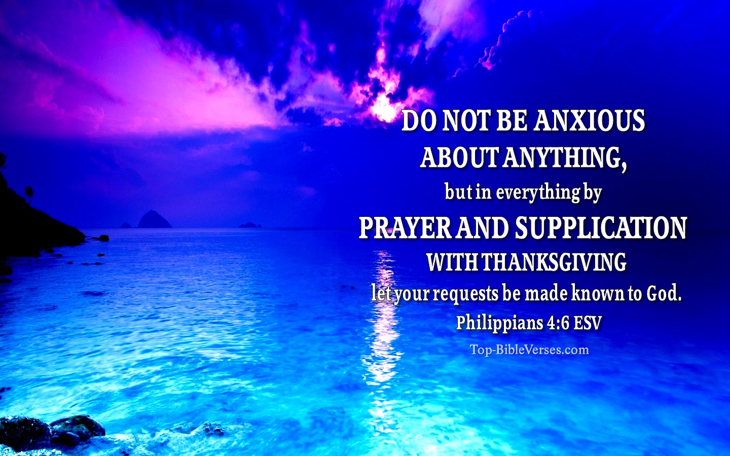 Philippians 4:6 ESV Christian Bible Verse Desktop Wallpaper. Top-BibleVerses.com