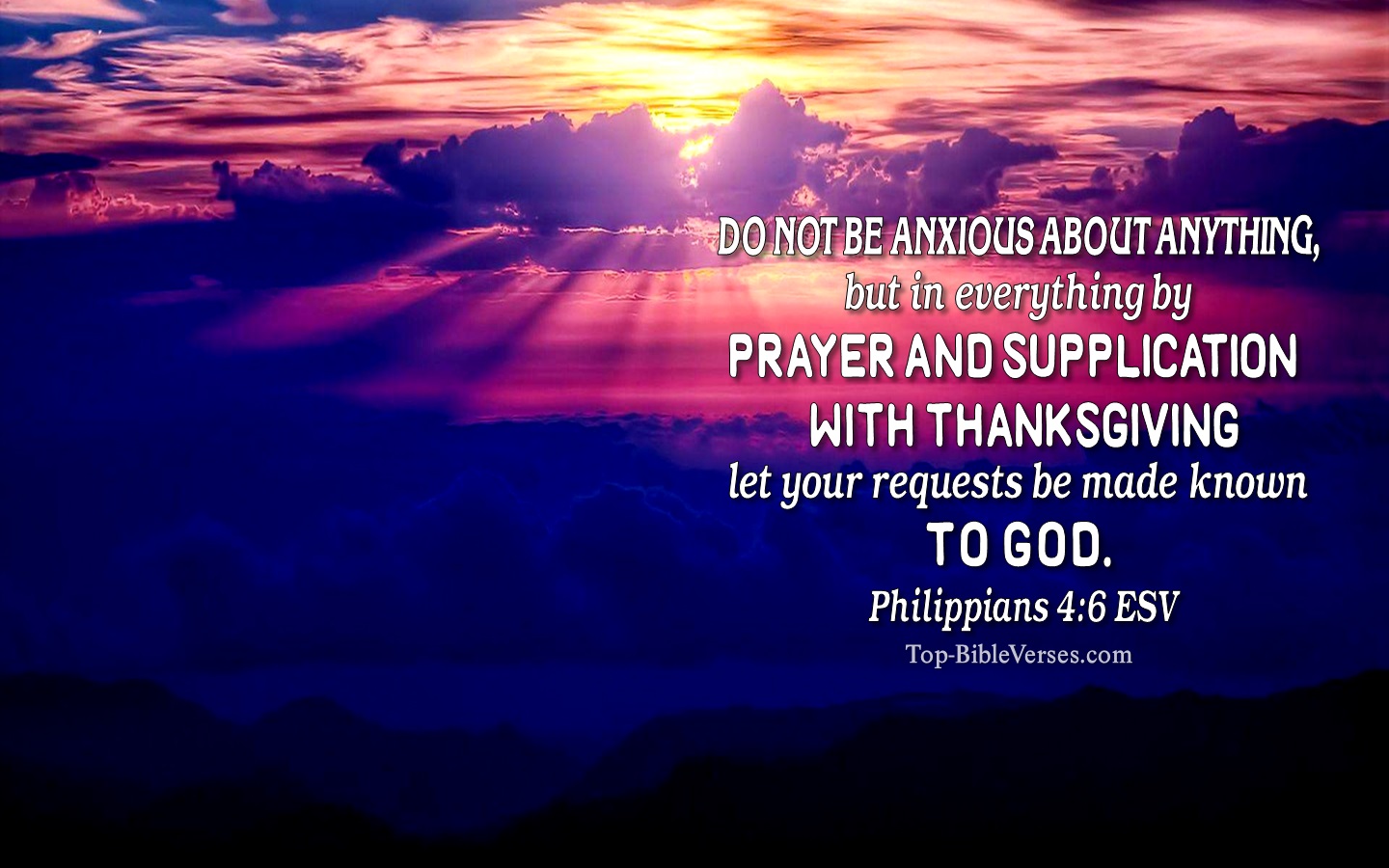Philippians 4:6 ESV Christian Bible Verse Desktop Wallpaper. Top-BibleVerses.com